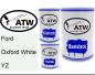 Preview: Ford, Oxford White, YZ: 500ml Lackdose + 500ml Klarlack + 250ml Härter - Set, von ATW Autoteile West.